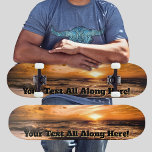 Voeg Jouw naam of bericht toe - Beach Sunset Persoonlijk Skateboard<br><div class="desc">Voeg elke naam of initialen of boodschap die u wilt op dit geweldige ontwerp - Zie mijn winkel voor veel meer gepersonaliseerde skateboard design en Skateboard T-Shirts,  Hoodies,  Rugzakken,  Dekens en meer.</div>