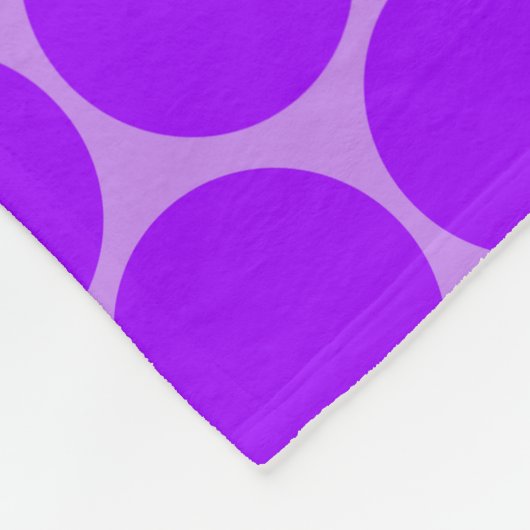 Voeg Jouw naam Paarse Polka Dot Pattern toe Fleece Deken (Hoek)