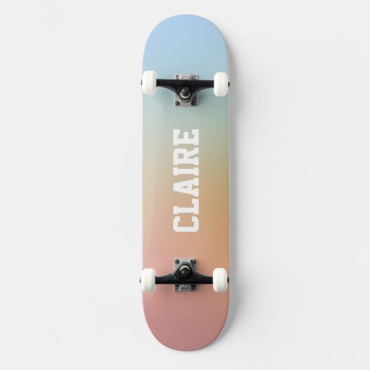 Voeg Jouw naam Rainbow Esthetic Cool Persoonlijk Skateboard (Voorkant)