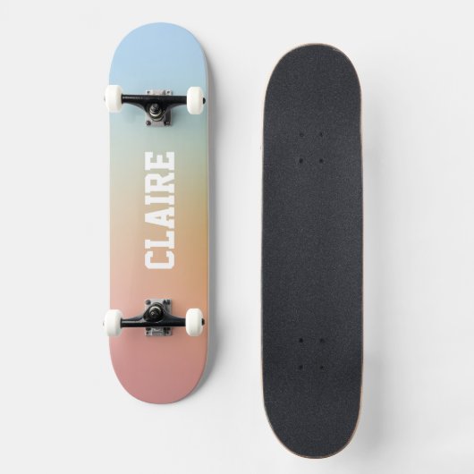 Voeg Jouw naam Rainbow Esthetic Cool Persoonlijk Skateboard (Voorkant)
