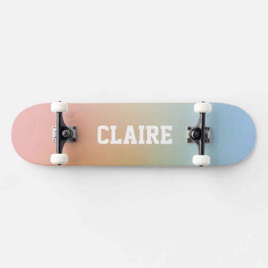 Voeg Jouw naam Rainbow Esthetic Cool Persoonlijk Skateboard (Horizontaal)