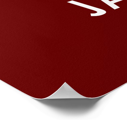 Voeg Jouw naam Red Fire Persoonlijk Poster toe (Hoek)