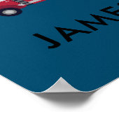 Voeg Jouw naam Red Fire Persoonlijk Poster toe (Hoek)