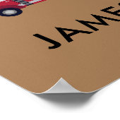 Voeg Jouw naam Red Fire Persoonlijk Poster toe (Hoek)