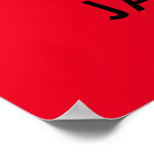 Voeg Jouw naam Red Fire Persoonlijk Poster toe (Hoek)