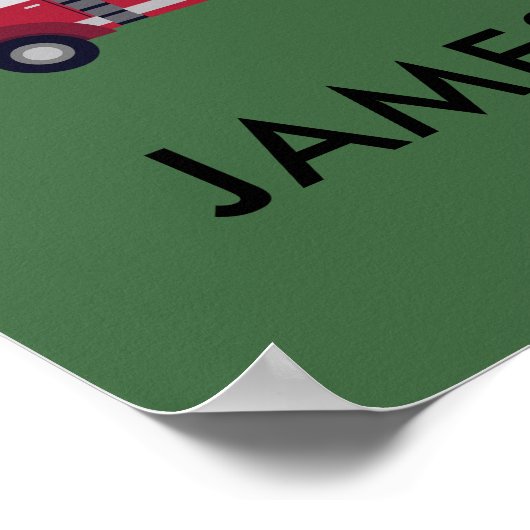 Voeg Jouw naam Red Fire Persoonlijk Poster toe (Hoek)