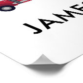 Voeg Jouw naam Red Fire Persoonlijk Poster toe (Hoek)