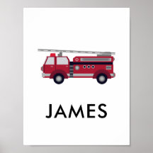 Voeg Jouw naam Red Fire Persoonlijk Poster toe