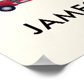 Voeg Jouw naam Red Fire Persoonlijk Poster toe (Hoek)