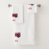 Voeg Jouw naam Red Fire Persoonlijk Poster toe Bad Handdoek (Insitu)