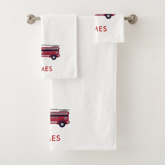 Voeg Jouw naam Red Fire Persoonlijk Poster toe Bad Handdoek (Insitu)