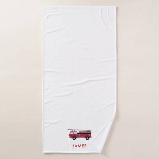 Voeg Jouw naam Red Fire Persoonlijk Poster toe Bad Handdoek (Badhanddoek)