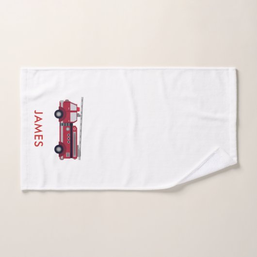 Voeg Jouw naam Red Fire Persoonlijk Poster toe Bad Handdoek (Handdoek)