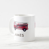 Voeg Jouw naam Red Fire Persoonlijke koffie toe M Koffiemok (Voorkant links)