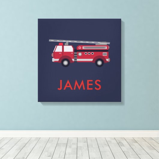 Voeg Jouw naam Red Fire Specialized toe Canvas Afdruk (Insitu (Houten vloer))