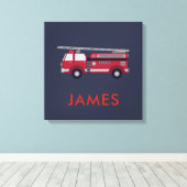 Voeg Jouw naam Red Fire Specialized toe Canvas Afdruk (Insitu (Houten vloer))