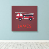 Voeg Jouw naam Red Fire Specialized toe Canvas Afdruk (Insitu (Houten vloer))