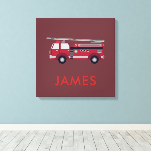 Voeg Jouw naam Red Fire Specialized toe Canvas Afdruk (Insitu (Houten vloer))