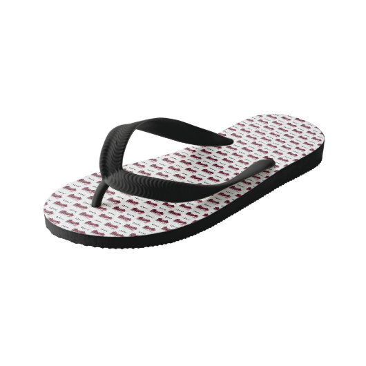 Voeg Jouw naam Red Fire Specialized toe Kinder Teenslippers (Schuin)