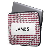 Voeg Jouw naam Red Fire Specialized toe Laptop Sleeve (Voorkant Links)