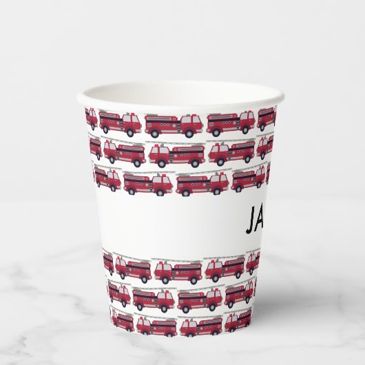 Voeg Jouw naam Red Fire Specialized toe Papieren Bekers (Voorkant)