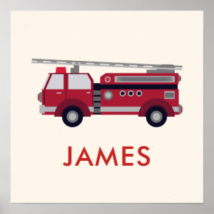 Voeg Jouw naam Red Fire Specialized toe Poster