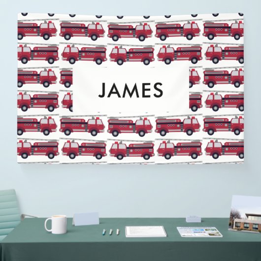 Voeg Jouw naam Red Fire Specialized toe Spandoek (Beurs)