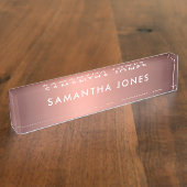 Voeg Jouw naam Roos Gold Business toe Naambordje (Zijkant)