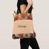 Voeg Jouw naam & Sentiment Bloemen toe Tote Bag (Dichtbij)
