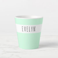 Voeg jouw naam Skinny Font Typografie Mint Green t