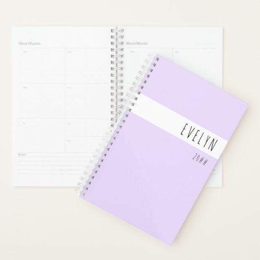 Voeg jouw naam Skinny Lettertypelampje 2023 toe Planner (Display)