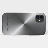 Voeg Jouw naam staal Metaal Kijk iPhone 5 Hoesje t (Achterkant (horizontaal))