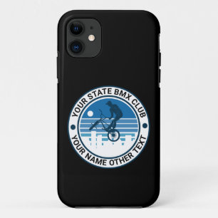 Voeg Jouw naam State Town Group BMX Club Logo toe Case-Mate iPhone Case