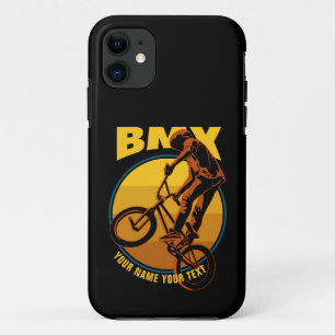 Voeg Jouw naam tekst, BMX Flying Rider Case-Mate iPhone Case