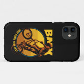 Voeg Jouw naam tekst, BMX Flying Rider Case-Mate iPhone Case (Achterkant (horizontaal))