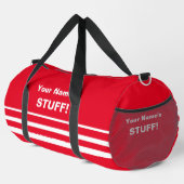 Voeg Jouw naam Tekst Onderwerp Bright Red toe Plunjezak (Rechterhoek)