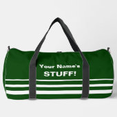 Voeg Jouw naam Tekst Onderwerp Donkergroen toe Plunjezak (Voorkant)