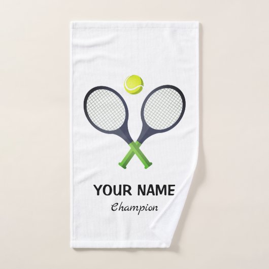 Voeg Jouw naam Tennis gepersonaliseerd Handdoek (Handdoek)
