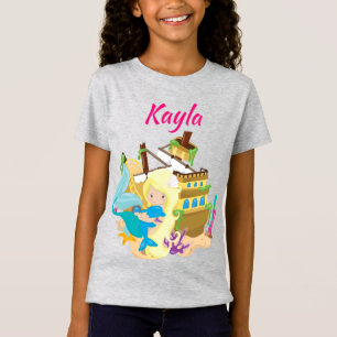 Voeg Jouw naam/Text Girls' Fine Jersey T-Shirt toe