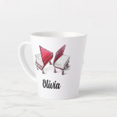 Voeg Jouw naam toe aan Grote Pianoboek Schets Latte Mok (Linkerhoek)