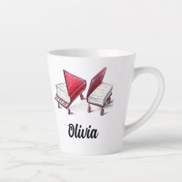 Voeg Jouw naam toe aan Grote Pianoboek Schets Latte Mok