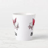 Voeg Jouw naam toe aan Grote Pianoboek Schets Latte Mok (Voorkant)