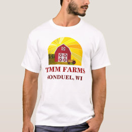 Voeg Jouw naam toe aan Red Barn met Big Sun T-shir T-shirt
