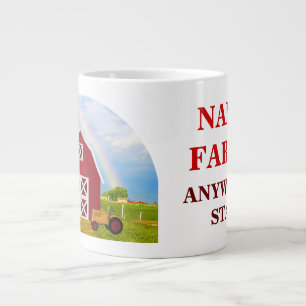 Voeg Jouw naam toe aan Red Barn met Blue Sky Grote Koffiekop