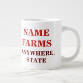 Voeg Jouw naam toe aan Red Barn met Blue Sky Grote Koffiekop (Rechts)