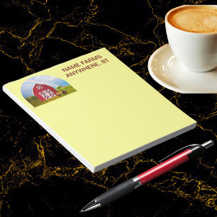 Voeg Jouw naam toe aan Red Barn met Blue Sky Notitieblok