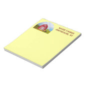 Voeg Jouw naam toe aan Red Barn met Blue Sky Notitieblok (Linkerzijde)