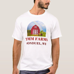 Voeg Jouw naam toe aan Red Barn met Blue Sky T-shi T-shirt