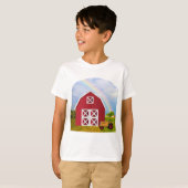 Voeg Jouw naam toe aan Red Barn met Blue Sky T-shirt (Voorkant volledig)