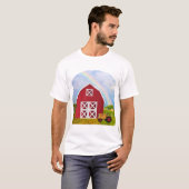 Voeg Jouw naam toe aan Red Barn met Blue Sky T-shirt (Voorkant volledig)